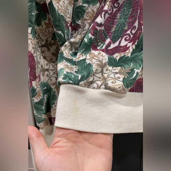 Vintage Christmas Print Season Ticket Quarter Button Up Sweater - Picture 8 of 8